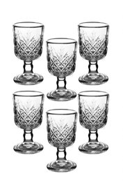 Hermia Juego de Vasos SH2003GCL de 6 Piezas en Vidrio Transparente